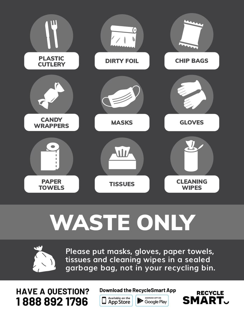 Can I recycle my masks or gloves?